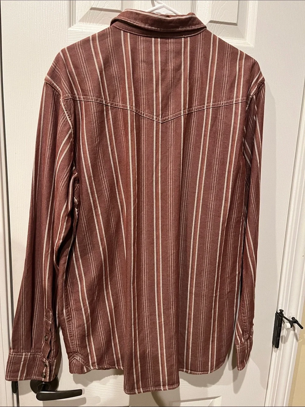 Blue Ranchwear Men's Brown Striped Button-Up Shirt